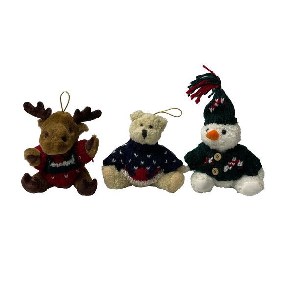 Lot of 3 Hugfun Int’l Christmas Teddy Bears 5.6" Holiday Plush Stuffed Animals - Picture 5 of 14